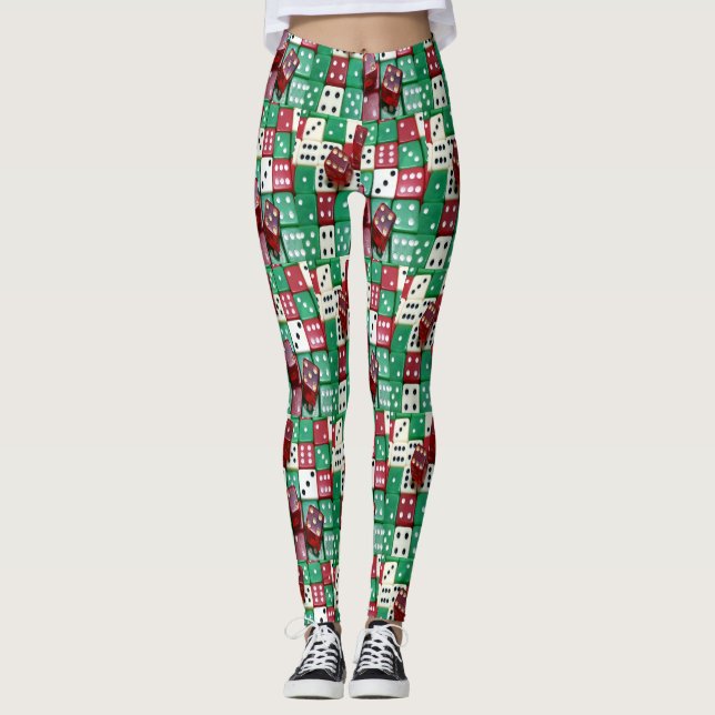 Las Vegas-Würfel-Kasino oder Brettspiel Leggings (Vorderseite)
