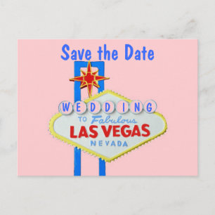 Las Vegas-Zeichen Save the Date Ankündigungspostkarte