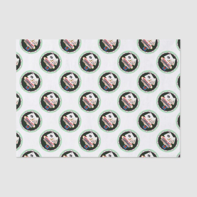 Las Vegas Zeichen und zwei Könige Poker Chip Seidenpapier (Vorderseite)