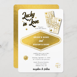 Las Vegas Zielort Casino Hochzeit Lucky in der Lie Einladung