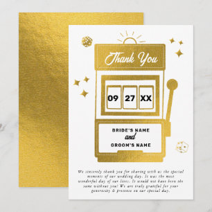 Las Vegas Zielort Casino Spielautomat Hochzeit Dankeskarte