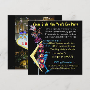 Las- Vegasart neues Year'sEve Party Einladung