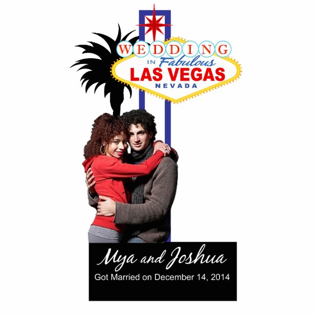 Las- Vegashochzeits-Foto-Skulptur-Andenken Freistehende Fotoskulptur (Vorne)