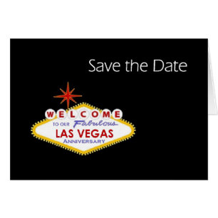 Las- Vegasjahrestags-Save the Date Karte