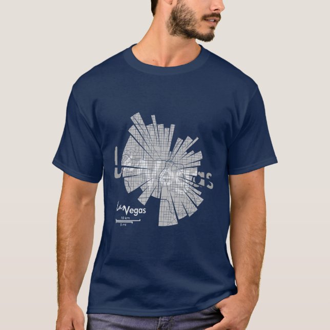 Las- Vegaskarten-T - Shirt (Vorderseite)