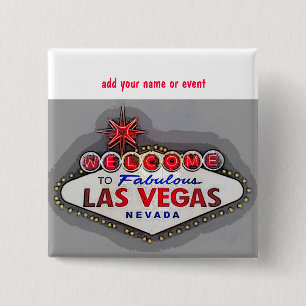 Las VegasnamensAbzeichen Button