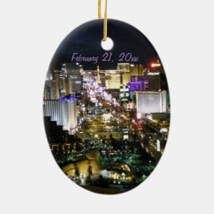 Las- Vegasstreifen personalisiert Keramikornament