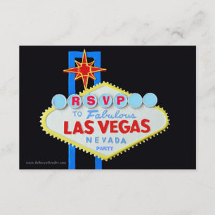 Las- Vegasthema-Party UAWG-Einschließung RSVP Karte