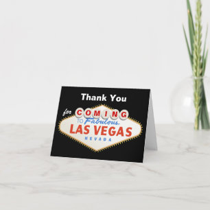 Las- Vegaszeichen-Hochzeit in Urlaubsort danken Dankeskarte