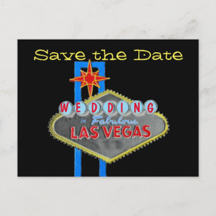 Las- Vegaszeichen Save the Date Ankündigungspostkarte