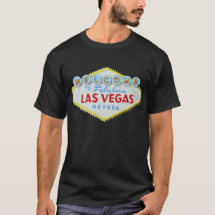 Las- Vegaszeichendoppeltes versah T-Shirt mit