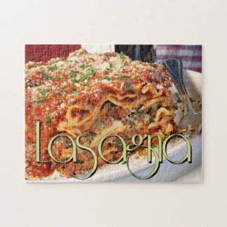 Lasagna Abendessen im italienischen Restaurant Puzzle