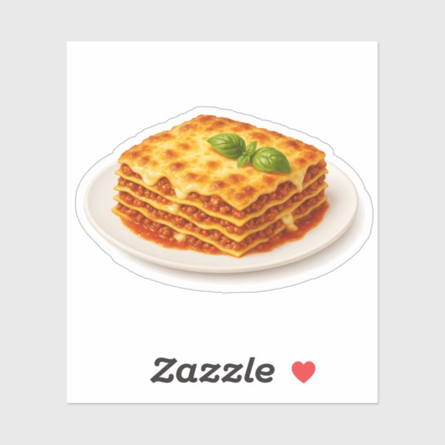 Lasagna Aufkleber (Blatt)