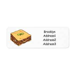 Lasagna Cartoon Illustration