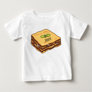 Lasagna Cartoon Illustration Baby T-shirt