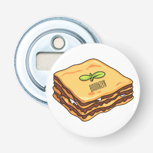 Lasagna Cartoon Illustration Flaschenöffner