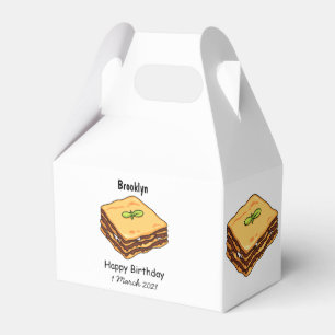 Lasagna Cartoon Illustration Geschenkschachtel