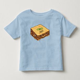 Lasagna Cartoon Illustration Kleinkind T-shirt