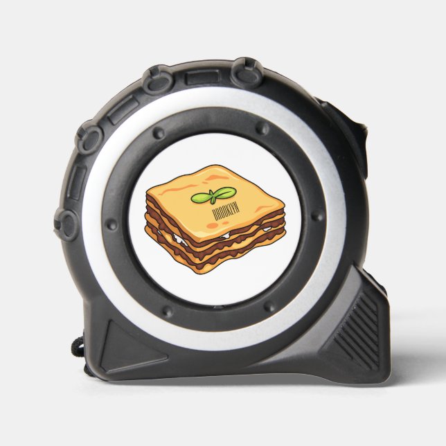 Lasagna Cartoon Illustration Maßband (Vorderseite)