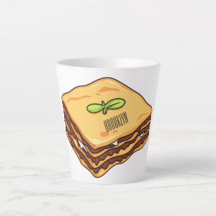 Lasagna Cartoon Illustration Milchtasse