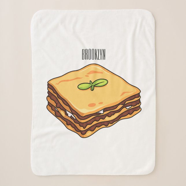 Lasagna Cartoon Illustration Sherpadecke (Vorderseite)