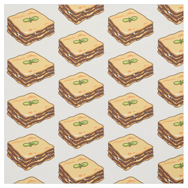 Lasagna Cartoon Illustration Stoff (Muster)