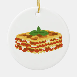 Lasagna Keramik Ornament