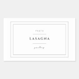 Lasagna Pasta Aufkleber für das Lebensmitteletiket