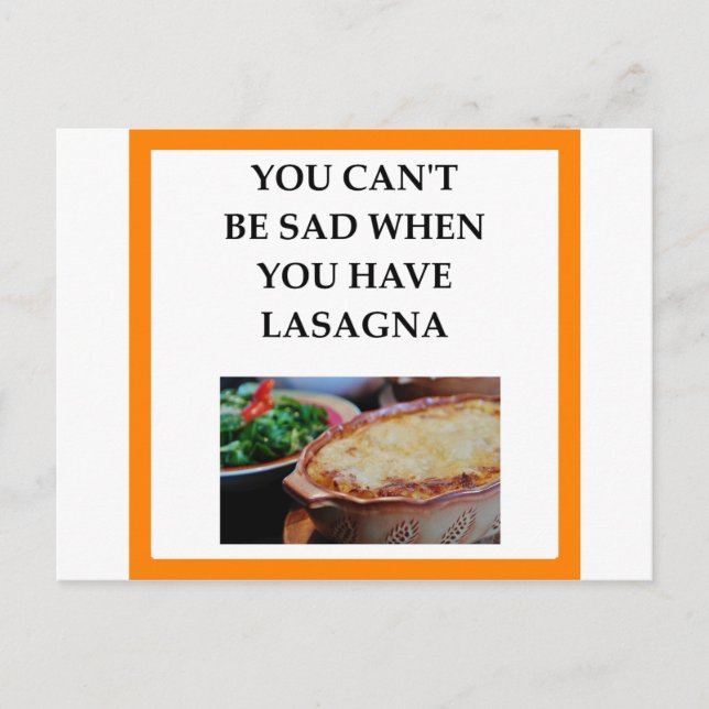 LASAGNA POSTKARTE (Vorderseite)