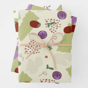 Lasagna Soup Pizza Restaurant Käse Spaghetti Geschenkpapier Set