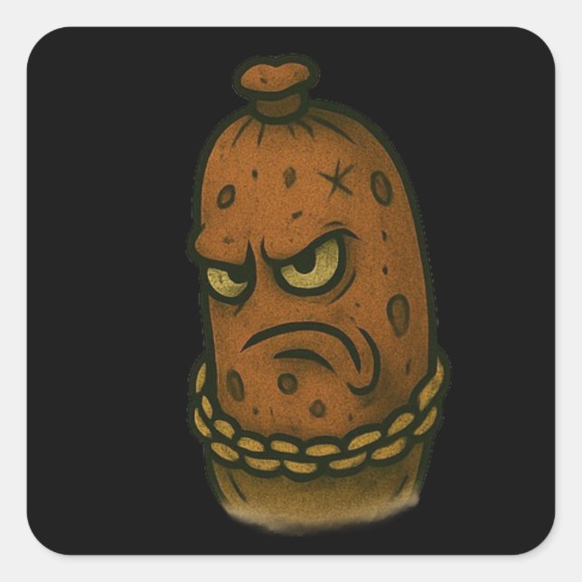 Lasanghetti's Dripwurst Quadratischer Aufkleber (Vorderseite)