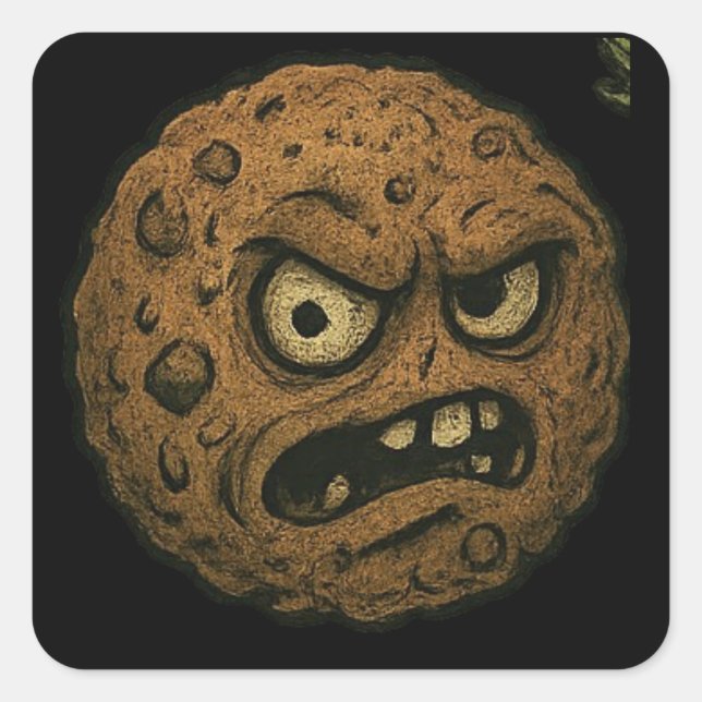 Lasanghetti's GrumpChuck Quadratischer Aufkleber (Vorderseite)