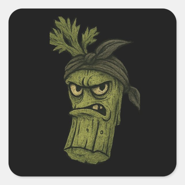 Lasanghetti's Stalky D Quadratischer Aufkleber (Vorderseite)