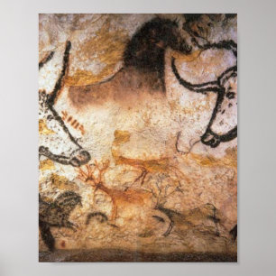 Lascaux Bulls Buffalo Cave Painting Poster