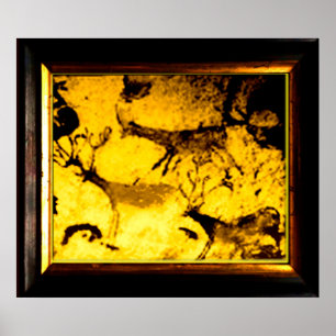 Lascaux Deer Herd Poster