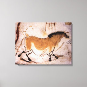 Lascaux Dun Horse - prähistorische Tafel auf Leinw Leinwanddruck