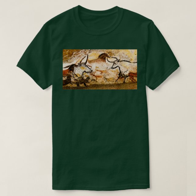 Lascaux Hall of the Bulls Deer and Aurochs 1 T-Shirt (Design vorne)