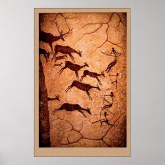 Lascaux-Hirschjagd Poster