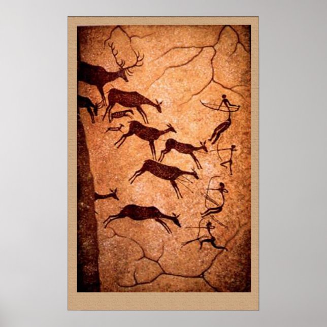 Lascaux-Hirschjagd Poster (Vorne)