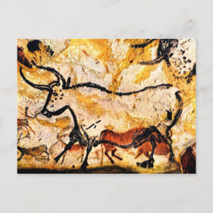 Lascaux Höhlenmalerei auf Bull Postcard Postkarte