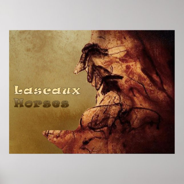 Lascaux Pferde Poster (Vorne)