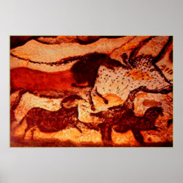 Lascaux Pferde und Bulle Poster