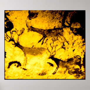 Lascaux Rotwild-Herde Poster