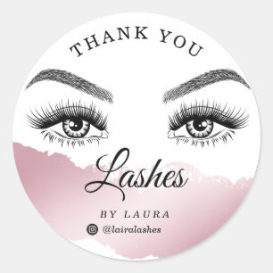 Lasche sauberere Augen braun danke Runder Aufkleber