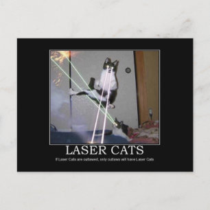 Laser Cats Postkarte