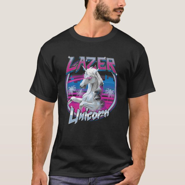 Laser Einhorn Mädchen T-Shirt (Vorderseite)