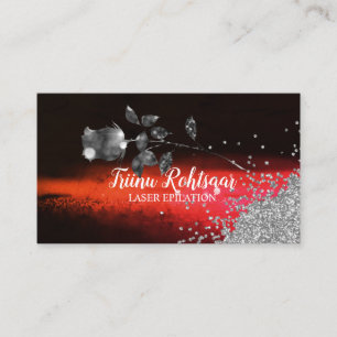 LASER EPILATION Glitzer Sparkling Business Card Visitenkarte