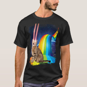 Laser-Katze Regenbogen, Sci-Fi Weltraum, Geek von T-Shirt