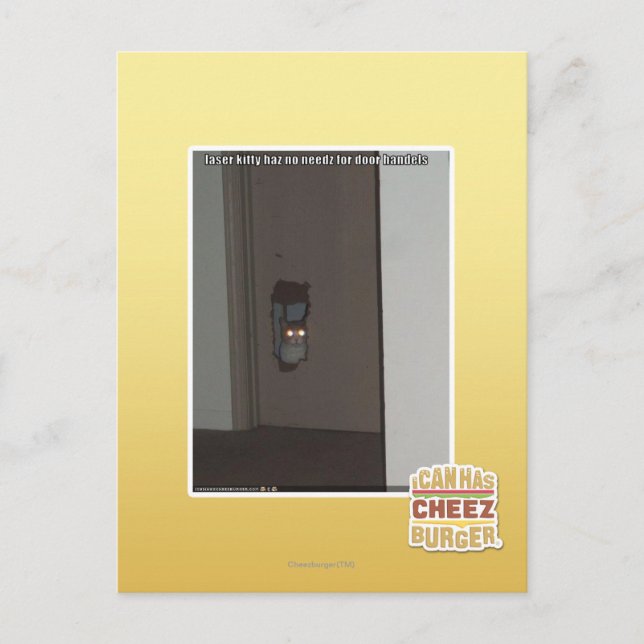 Laser Kitty Postkarte (Vorderseite)