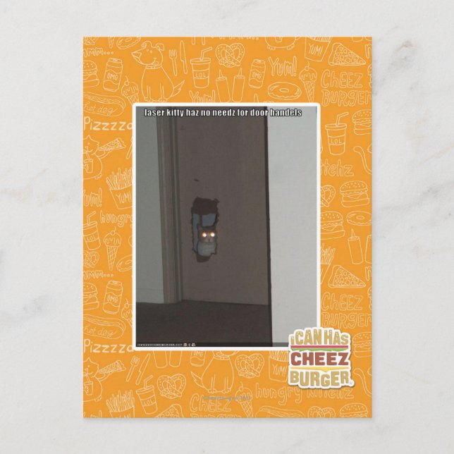 Laser Kitty Postkarte (Vorderseite)